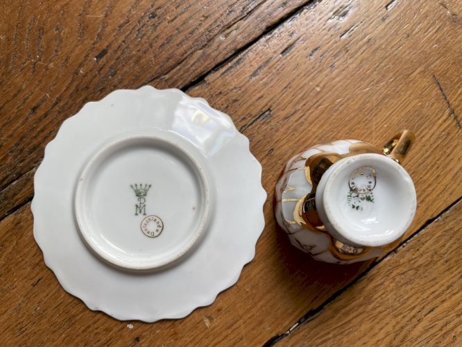 Tasse à café et sous-tasse en porcelaine Deutschland, PM
