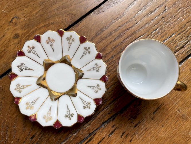 Tasse à café et sous-tasse en porcelaine Deutschland, PM