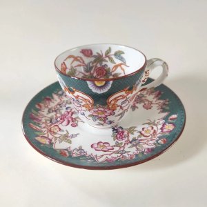 Tasse à café Sarreguemines décor Minton, 1920