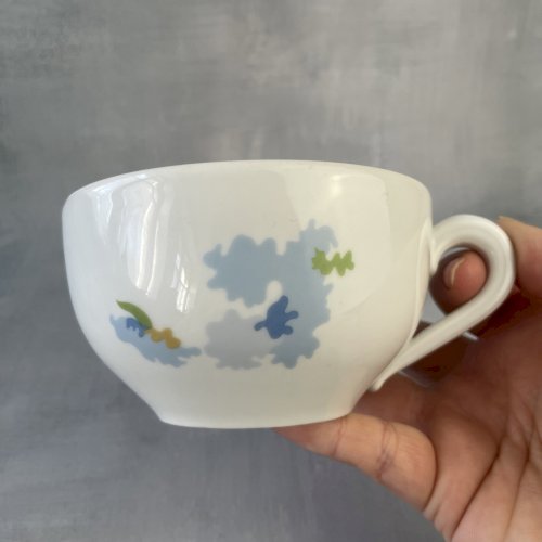 Tasse à thé / chocolat porcelaine D. Porthault dessin exclusif R. Thuillier