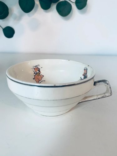 Tasse ancienne Walt Disney Les Trois Petits Cochons – Faïence Vintage