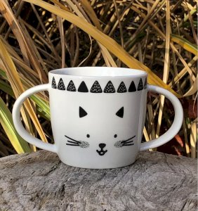 Bouchara cup with cat pattern