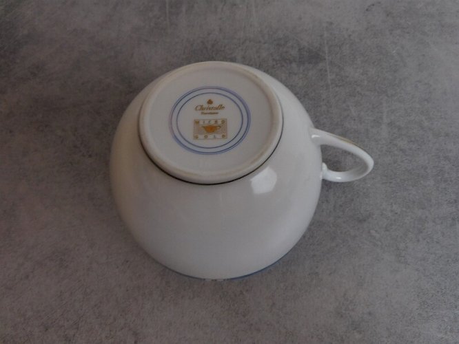 TASSE CHRISTOFLE PORCELAINE MICRO GOLD