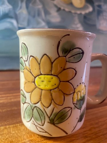 Tasse en grès émaillé vintage