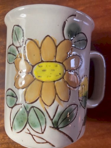 Tasse en grès émaillé vintage