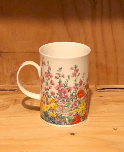 Tasse en porcelaine Anglaise Dunoon motifs fleurs