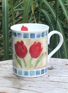 Fine Bone China tulip pattern porcelain cup