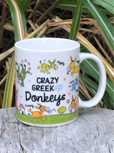 Tasse en porcelaine motifs poneys multicolores