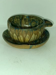 tasse et coupelle gres signé Gilbert metenier en bon etat