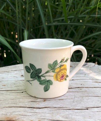 Tasse et soucoupe vintage GIEN motifs fleurs
