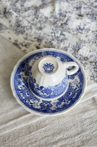 Tasse et soucoupe vintage porcelaine Villeroy & Boch décor « Burgenland »