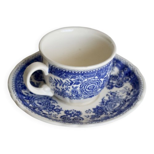 Tasse et soucoupe vintage porcelaine Villeroy & Boch décor « Burgenland »