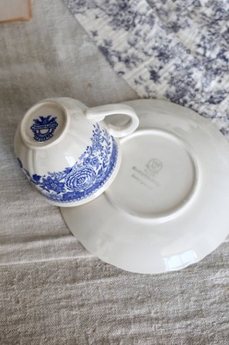Tasse et soucoupe vintage porcelaine Villeroy & Boch décor « Burgenland »