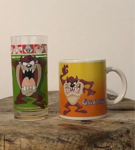 Warner Bros "TAZ" Mug and Glass