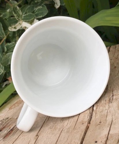 Tasse motifs poules et cœurs