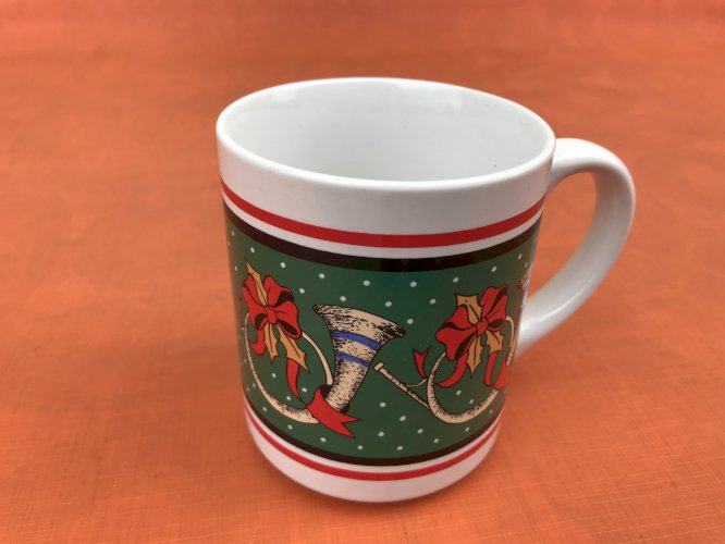 Tasse / Mug de Noël Céramique blanche Décor 4 Cors  