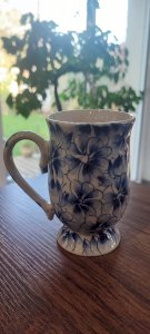 Tasse-Mug en porcelaine florale ancienne