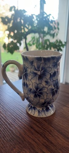 Tasse-Mug en porcelaine florale ancienne