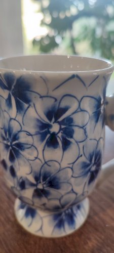 Tasse-Mug en porcelaine florale ancienne