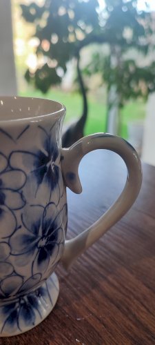 Tasse-Mug en porcelaine florale ancienne