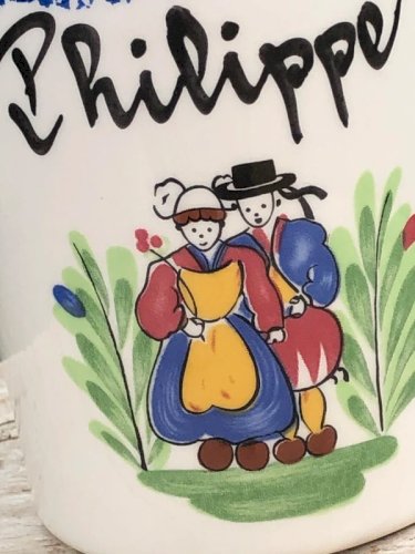 Tasse nominative « Philippe » aux décors Bretons
