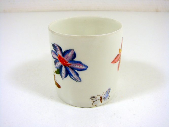Tasse Porcelaine A. Raynaud Limoges Décor Fleurs Signée H - 5,8 cm