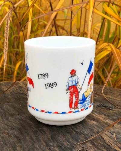 Tasse rétro vintage Arcopal du bicentenaire de la Révolution Française