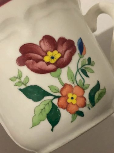 Tasse rétro vintage Quadri Foglio motifs fleurs