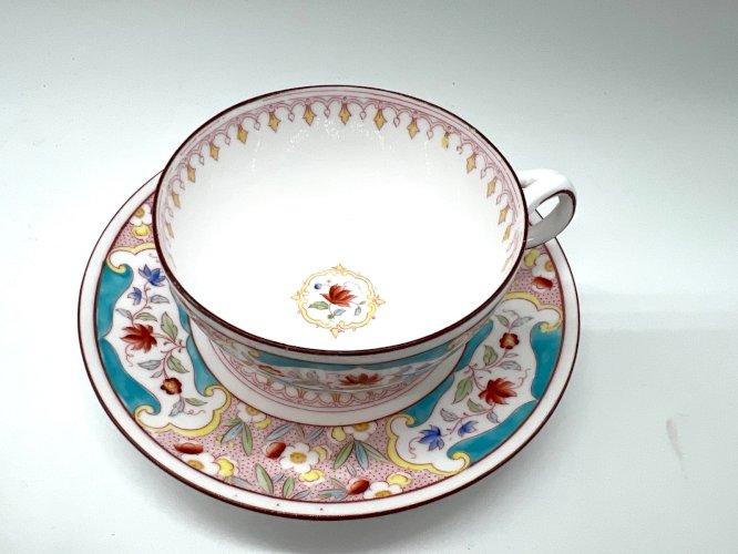 Tasse & soucoupe Sarreguemines Utzschneider – décor orientaliste – XIXe