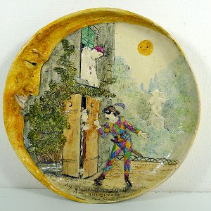 Tasse & Sous tasse Porcelaine Paris Décor Fleurs Fait Main, Signature en Creux