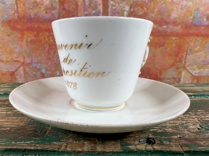Tasse souvenir Exposition Universelle 1878 Paris – porcelaine historique
