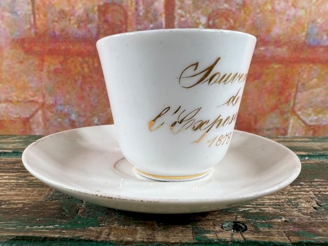 Tasse souvenir Exposition Universelle 1878 Paris – porcelaine historique