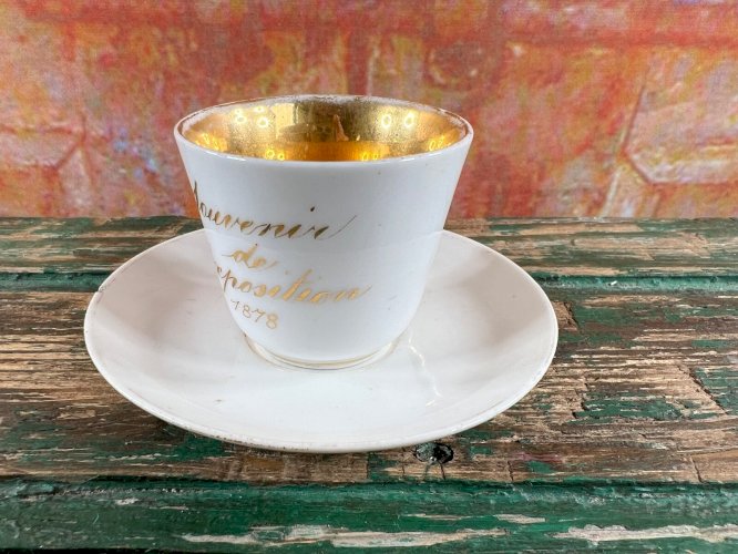 Tasse souvenir Exposition Universelle 1878 Paris – porcelaine historique