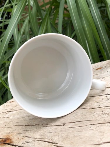 Tasse vintage en porcelaine Alpac aux couleurs acidulées