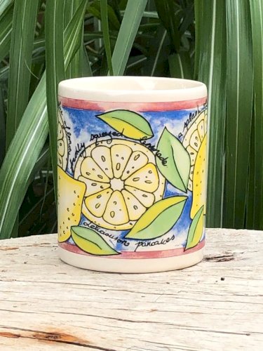Tasse vintage motifs citrons