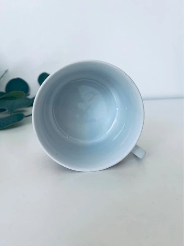 Tasse Vintage Porcelaine Schirnding Bavaria Orange Rétro Années 70