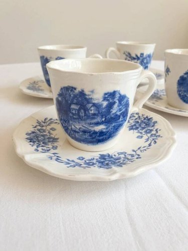 Tasses à café anciennes Sarreguemines