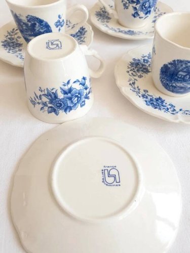 Tasses à café anciennes Sarreguemines