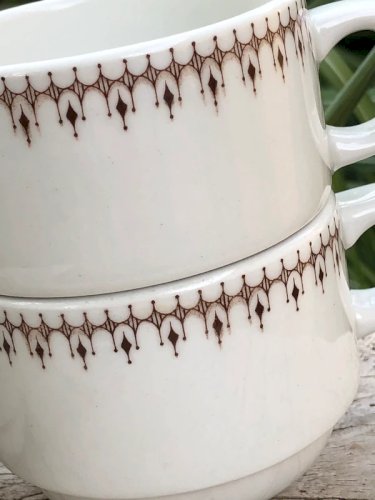 Tasses bistrot vintage Grindley