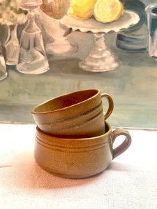 Vintage Volkoff Vallauris Stoneware Cups