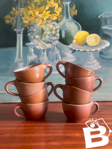 Tasses en grès vintage
