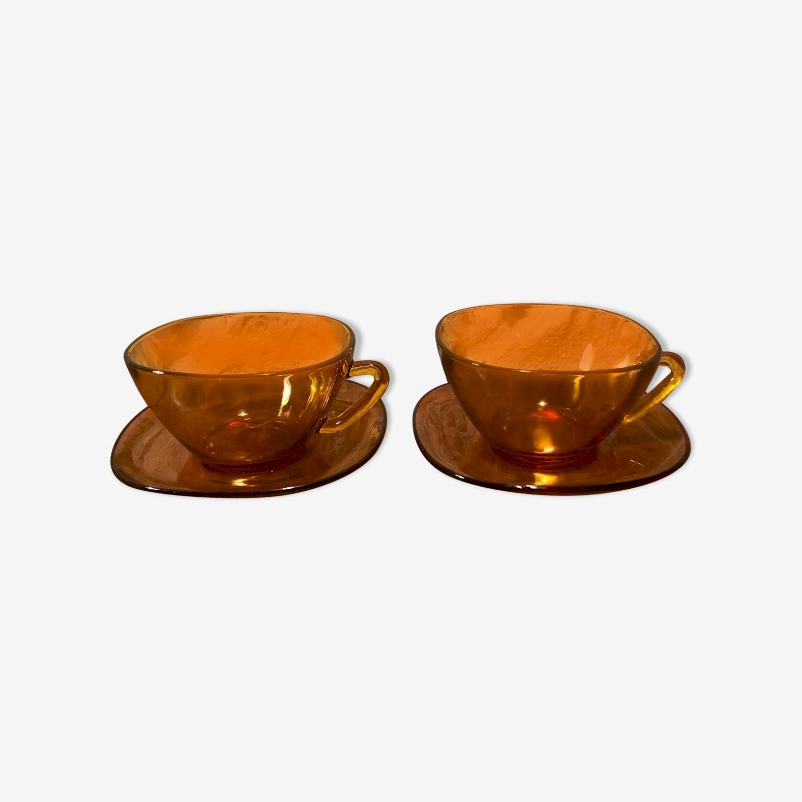 Coffret de 5 tasses à café expresso avec soucoupes / vintage Vereco