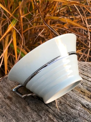 Tasses rétro vintage en porcelaine de Tchécoslovaquie