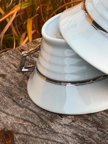 Tasses rétro vintage en porcelaine de Tchécoslovaquie