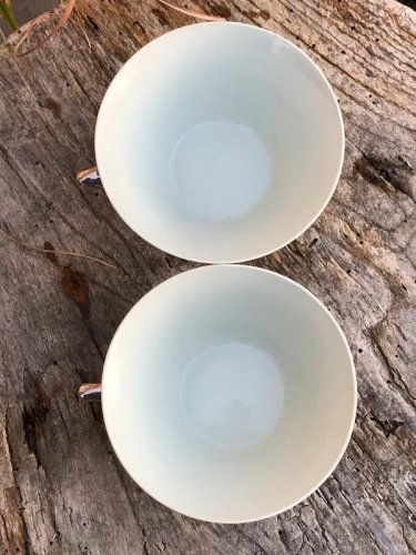 Tasses rétro vintage en porcelaine de Tchécoslovaquie