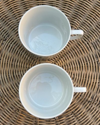 Tasses rétro vintage Toi et Moi en porcelaine Italienne