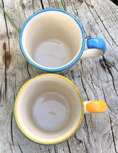 Tasses vintage motifs fruits