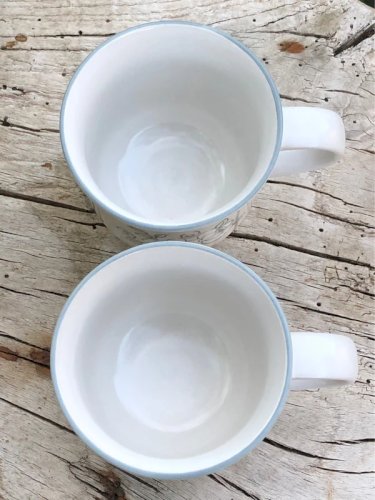 Tasses vintage Stoneware Fleur de Lune en grès