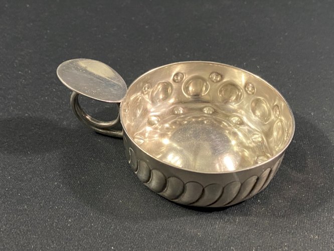 Taste-vin en métal argenté