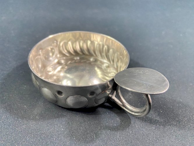 Taste-vin en métal argenté